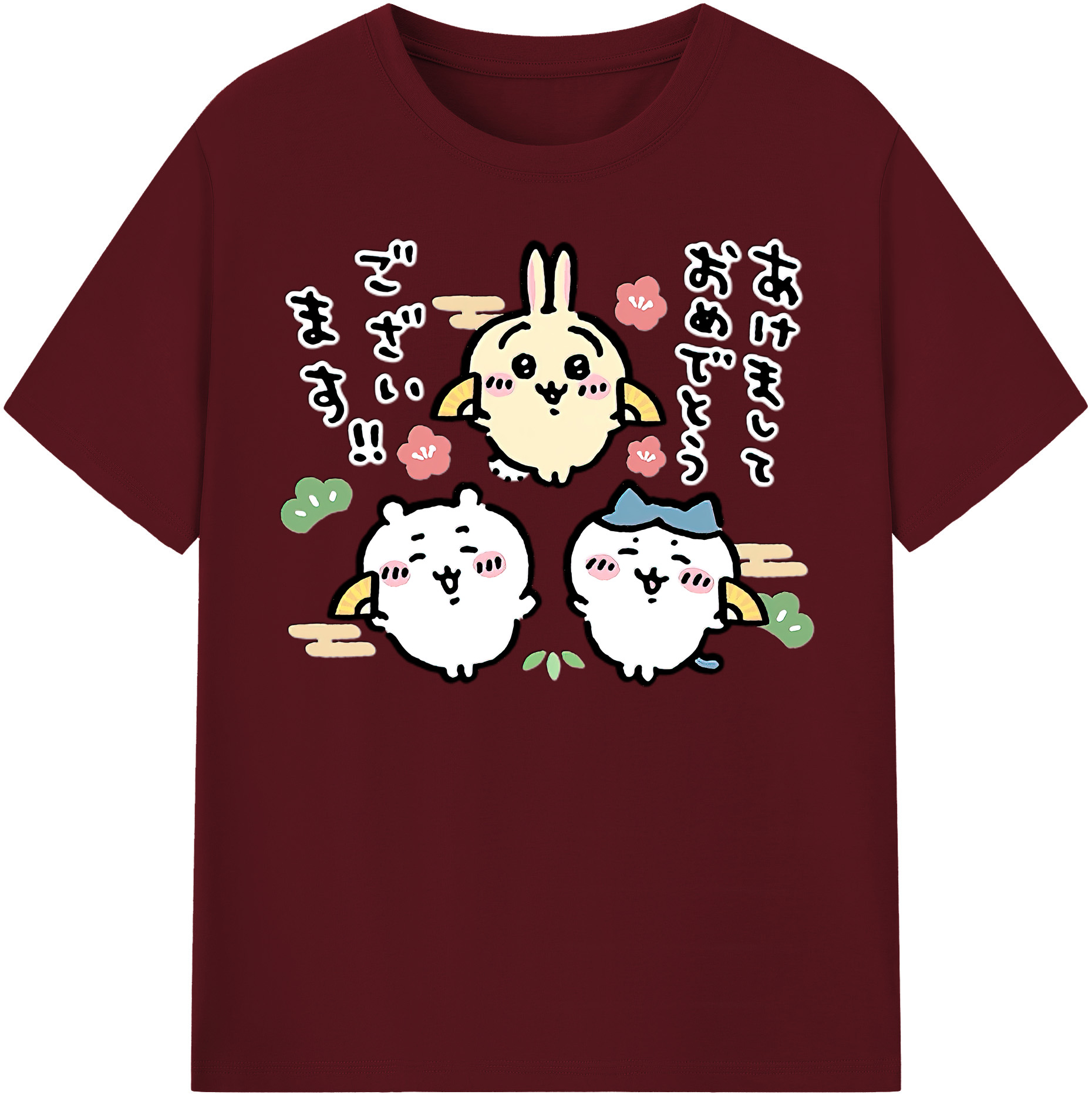 （画像用） ちいかわ ちいかわ Chii-kawa chiikawa 綿100％半袖Tシャツ（フロントプリント）